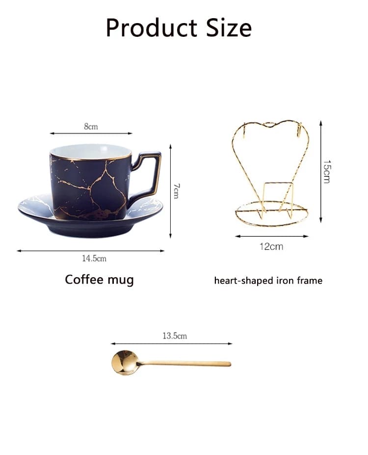 200ml Luxury Marble Ceramic Coffee Cups And Saucers Set With Gold Stand, Marble Ceramic Coffee Cup Saucer Spoon Set, Nordic Matt Porcelain Tea Set, Advanced Teacups 200ml Luxury Marble Ceramic Coffee Cups And Saucers Set With Gold Stand, Marble Ceramic Coffee Cup Saucer Spoon Set, Nordic Matt Porcelain Tea Set, Advanced Teacups